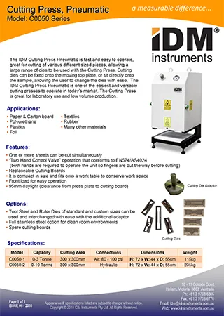 C0050 series cutting press pneumatic