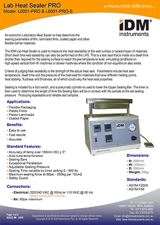 L000 pro l0001 pro s lab heat sealer
