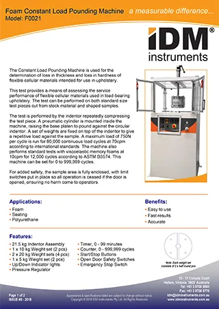 F0021 Foam Constant Load Pounding Machine