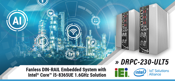 DIN-Rail Embedded System - DRPC-230-ULT5