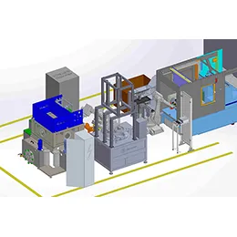 Handling island with vibrating system