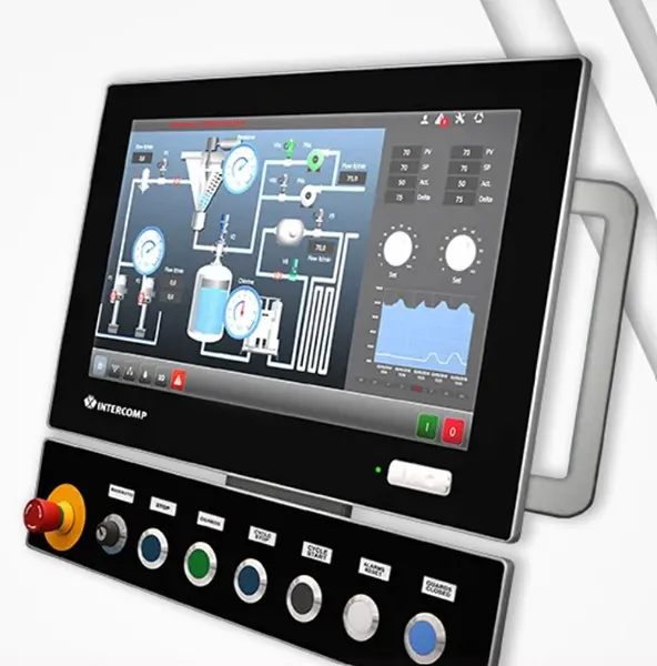 8200 fanless PC panel with push button panel