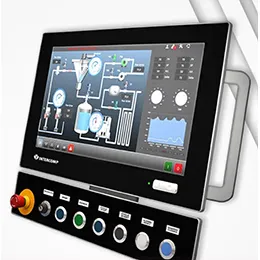 8200 fanless PC panel with push button panel