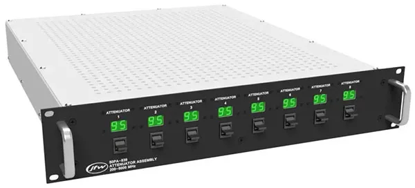 19 Inch Rack Attenuator Assemblies with Manual Lever Controls