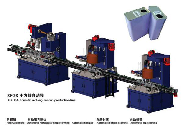 Automatic Paint Rectangle Tin Can Making Machine