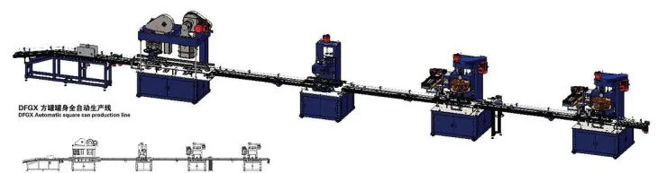 Automatic Square Can Seamer Machine Line