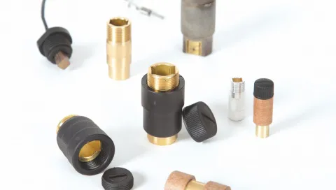 Tubular Brush Holders And Threaded Caps