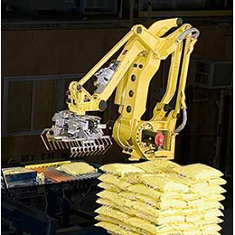 Kaufman Robotic Bag Palletizing System Integrating FANUC Robotics