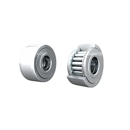 Track rollers with radial cylindrical roller and axial needle roller