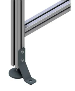 Angle bracket for floor fastening