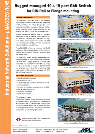 Industrial Network Solutions - microMAGBES