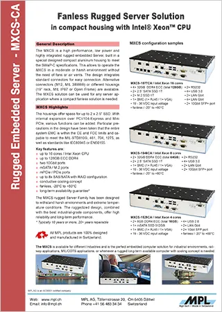 Rugged Embedded Server - MXCS-CA