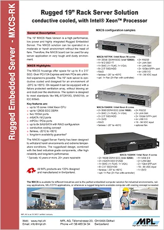 Rugged Embedded Server - MXCS-RK