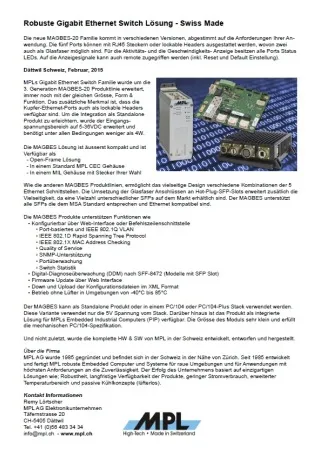 Robuste Gigabit Ethernet Switch L