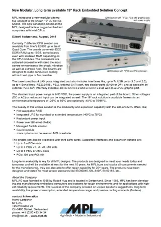New Modular, Long-term available 19