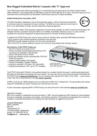 Embedded Computer (PIP30 Family) now with