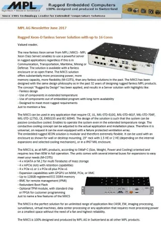 Rugged Xeon-D fanless Server Solution with up to 16 Cores