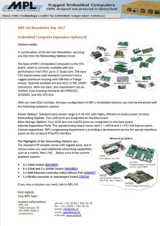 Embedded Computer Expansion Options III