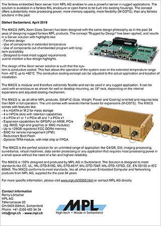 Rugged Fanless Xeon Server Solution with up to 16 Cores