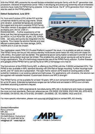 The extreme rugged Computer Solution now with 8th & 9th Generation Intel CPU
