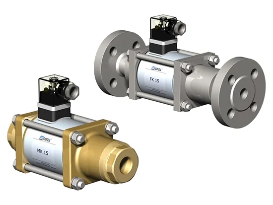 Co-ax solenoid coaxial valves