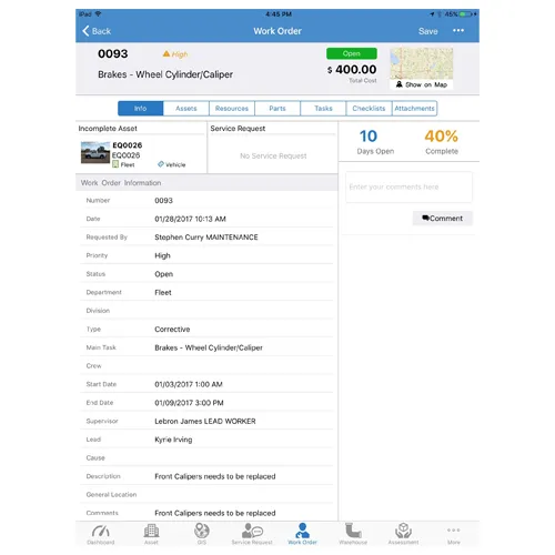 Work order Management