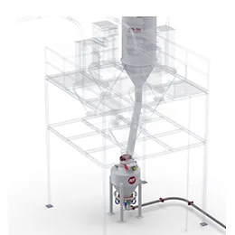 Pneumatic blending