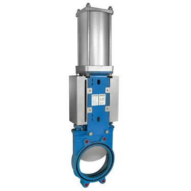 Bi-directional wafer style knife gate valve