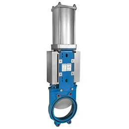 Bi-directional wafer style knife gate valve