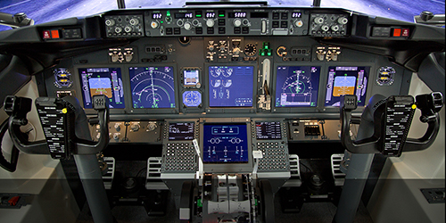 Open cockpit|Flight simulator|for classroom training