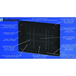 Sloped Top LCD Guardian TV Enclosure
