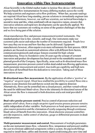 Alicat Innovation