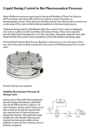 Biopharma Liquid Flow Control