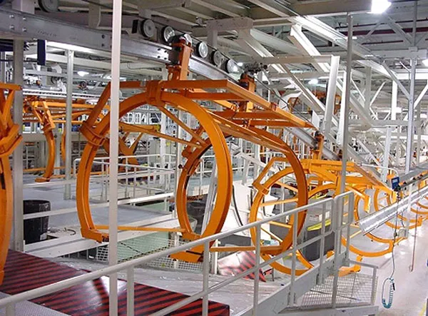 Overhead wire rope conveyors