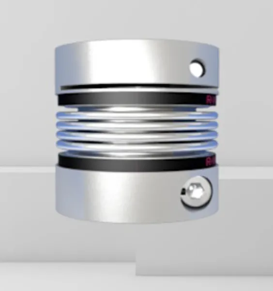 METAL BELLOWS COUPLING ECONOMY CLASS COMPACT VERSION WITH CLAMPING HUB