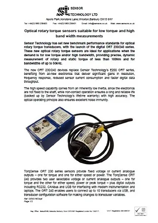 Optical rotary torque sensors suitable for low torque and high band width measurements