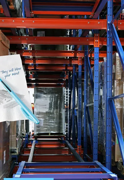 PUSH-BACK PALLET RACK