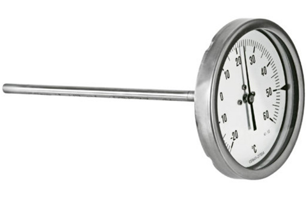 All stainless steel bi-metal thermometers back bulb