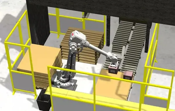 Robotic palletizing salt block