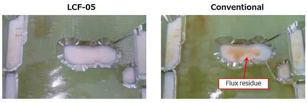 Ultra low flux residue post flux