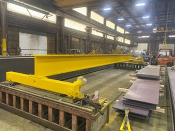 Wide flange top-riding cranes