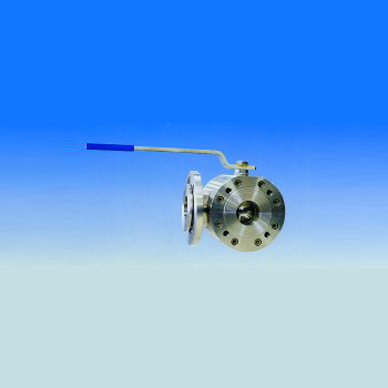 Three-way ball valve "wafer" type with four seats reduced bore