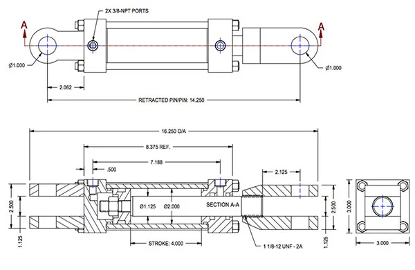 Titan TR Style Tie Rod Cylinders