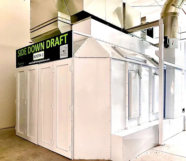 SIDE Downflo spray booth