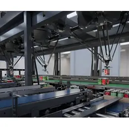 Pick and place with articulated arm or delta robot