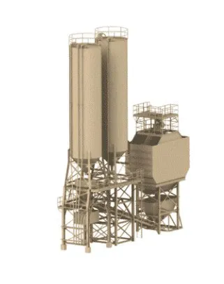 DRY STATIONARY CONCRETE BATCH PLANTS