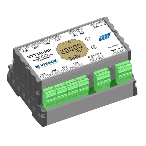 Profibus-PA Multipoint Transmitter (Temperature & I/O) VTT10-MP