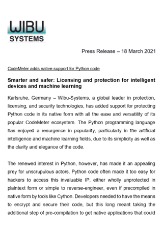 WIBU-PR-CodeMeter-and-Python-en